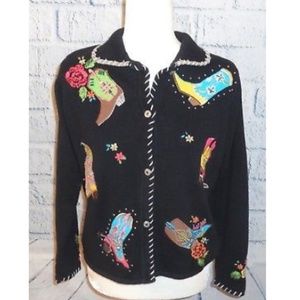 Arriviste Women's S Black Sweater Western Style